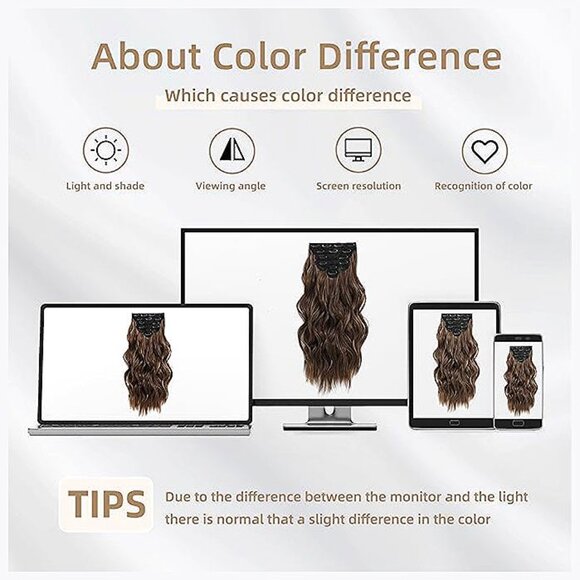 Highlight balayage dark brown Hairpieces, Light Brown&Honey Blonde - Picture 6 of 9